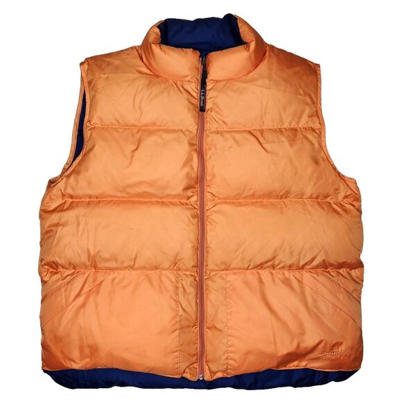 LL Bean Puffer‎ Vest Womens 2X Reversible Down Filled Outdoors Hiking Utility - Picture 1 of 13